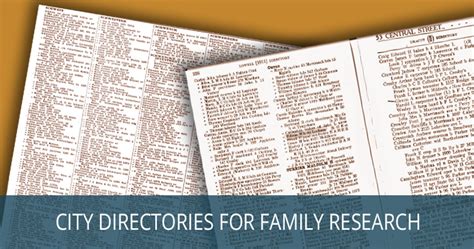 a book names and addresses of people in a city|How to Use City Directories In Your Genealogy .